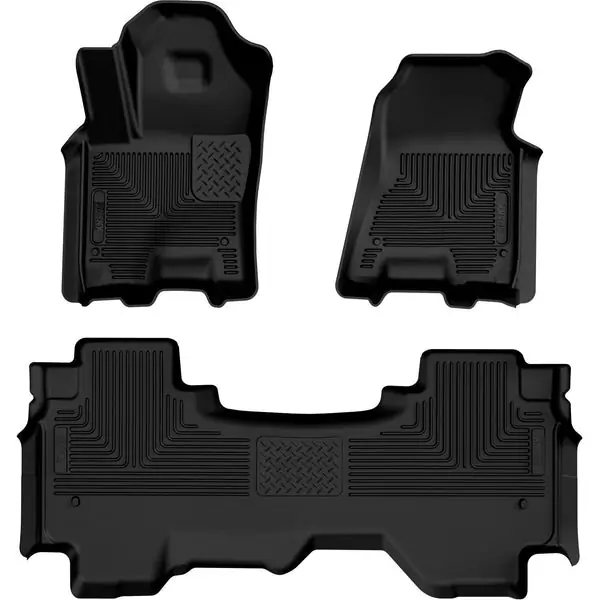 Husky Liners 2025 RAM 1500 Quad Cab Weatherbeater Front & 2nd Seat Floorliner (3pc Set) - Blk