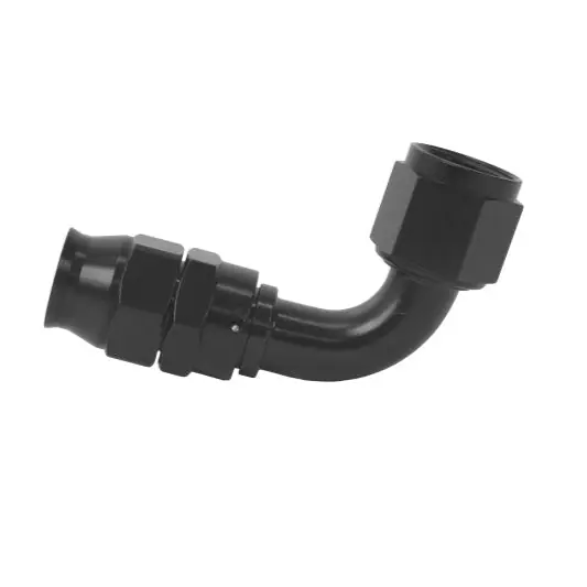 Aeromotive PTFE Hose End - AN-10 - 90 Deg - Black Anodized