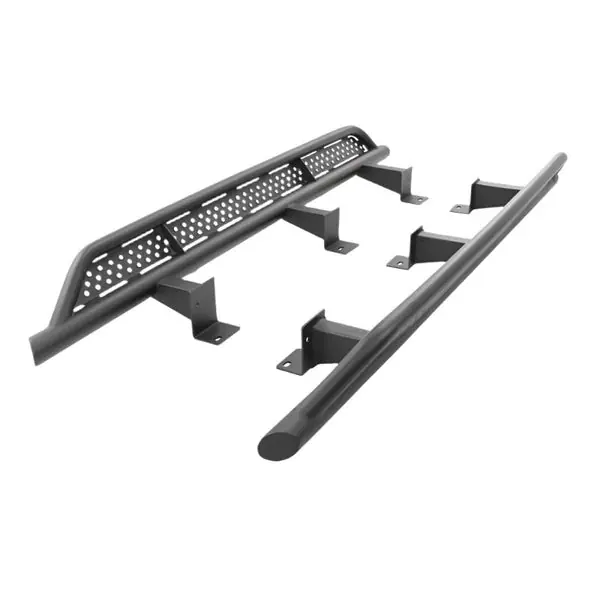 Go Rhino 07-18 Jeep Wrangler JKU 4dr Xtreme Frame Mount Sliders - Tex. Blk
