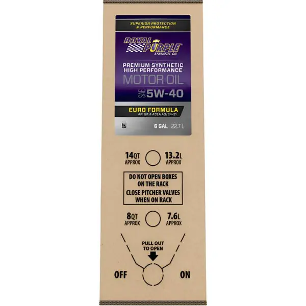 Royal Purple Premium Synthetic High Performance Euro Formula 5W-40 Motor Oil - 6 Gallon Bag-In-Box