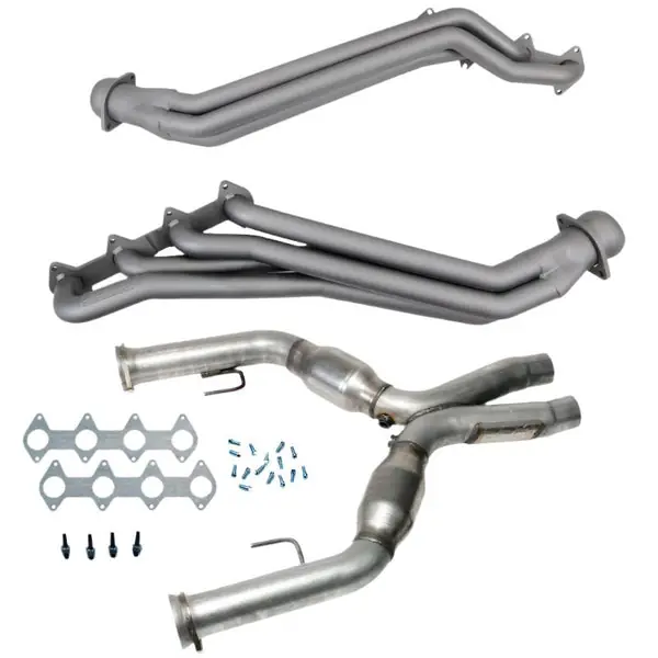BBK 05-10 Ford Mustang GT 1 5/8 Long Tube Headers w/High Flow Catted X-Pipe (Ti Ceramic)
