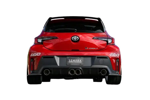 REMARK 24+ Toyota GR Corolla Dual Center Exit w/ Resonator Burnt Stainless Steel Catback Exhaust,