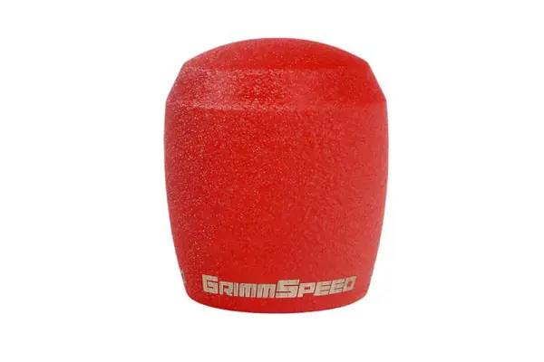 GrimmSpeed Stubby Shift Knob Stainless Steel Red - M12x1.25