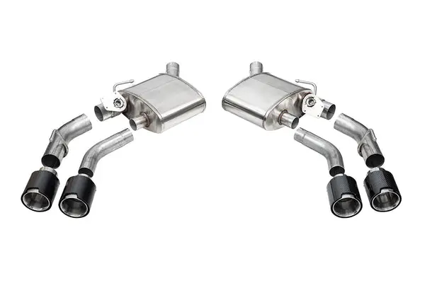 Corsa 2016-2024 Chevrolet Camaro SS / ZL1 Valved Axle-Back Exhaust w/ Carbon Fiber Quad Tips