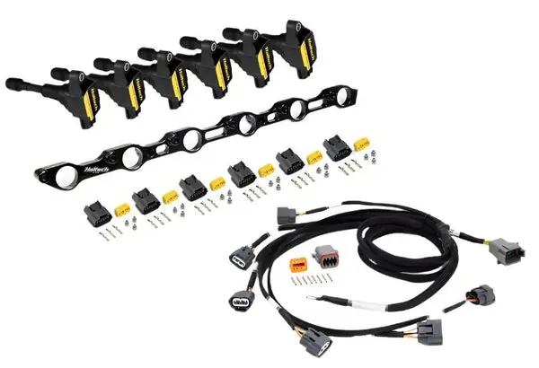 Haltech Toyota JZ R35 Coil Conversion Kit w/Bracket Coils Connectors & Harness (1JZ/1JZ VVT/2JZ)