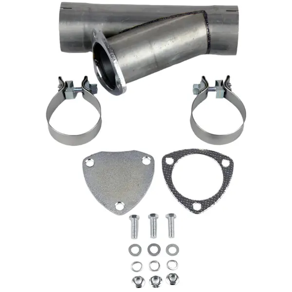 Granatelli 2.25in Aluminized Mild Steel Manual Exhaust Cutout w/Slip Fit/Band Clamp