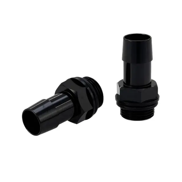 Mishimoto 2pcs. M20x1.5 5/8in Aluminum Catch Can Fittings - Black