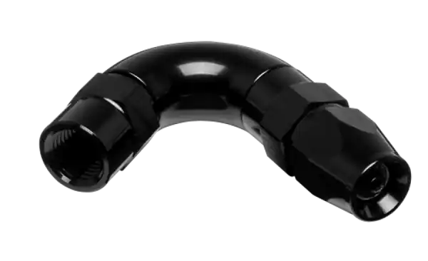 Vibrant -3AN 120 Degree High Flow Hose End Fitting for PTFE Lined Flex Hose - Aluminum