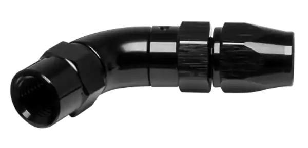Vibrant -3AN 45 Degree High Flow Hose End Fitting for PTFE Lined Flex Hose - Aluminum
