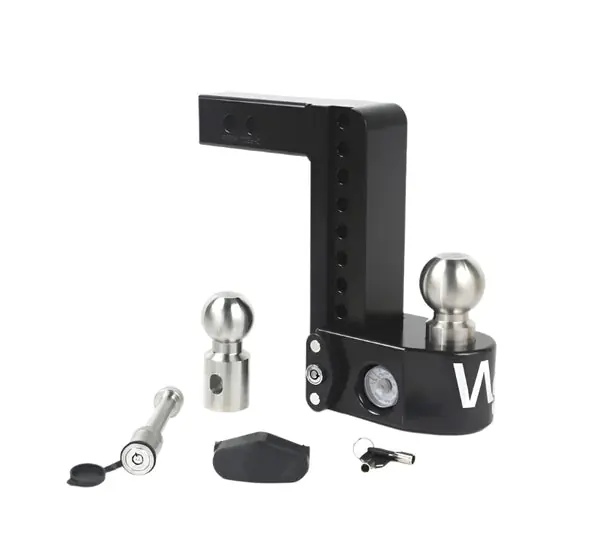Weigh Safe 8in Drop Hitch w/Built-in Scale & 2in Shank w/WS05 - Black Cerakote