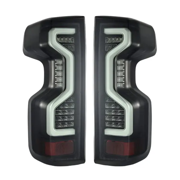 AlphaRex 19-23 Chevrolet Silverado 1500/2500HD/3500HD PRO-Series LED Tail Lights Jet Black
