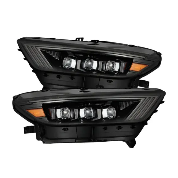 AlphaRex 15-17 Ford Mustang NOVA LED Proj HL Alpha-Black w/Activ Light/Seq. Signal + Switchback DRL