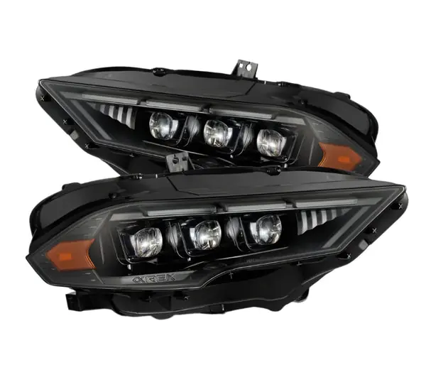 AlphaRex 18-20 Ford Mustang NOVA LED Proj Headlights Alpha-Black w/Activ Light/Seq Signal/Switch DRL