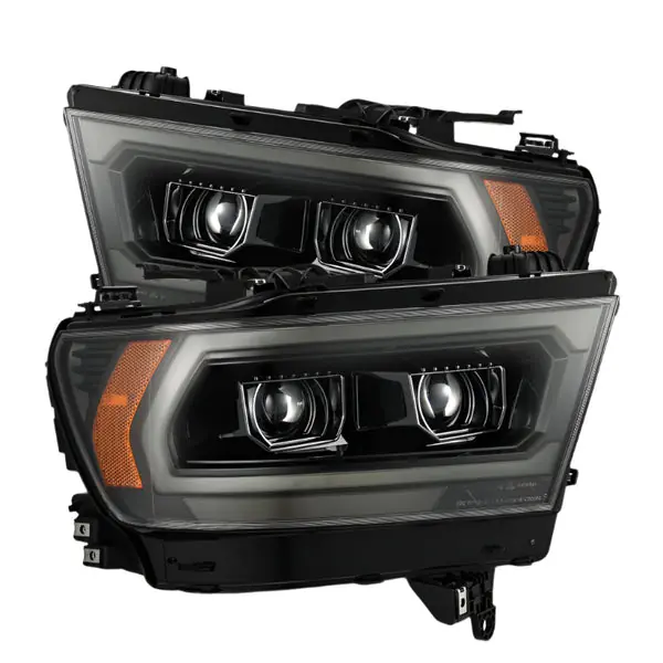 AlphaRex 19-22 Dodge Ram 1500 PRO-Series Projector Headlights Alpha Black w/Seq Signal/DRL