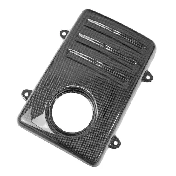 Carbon Fiber Scuderia Style Coolant Tank Cover With Tabs - Ferrari F430