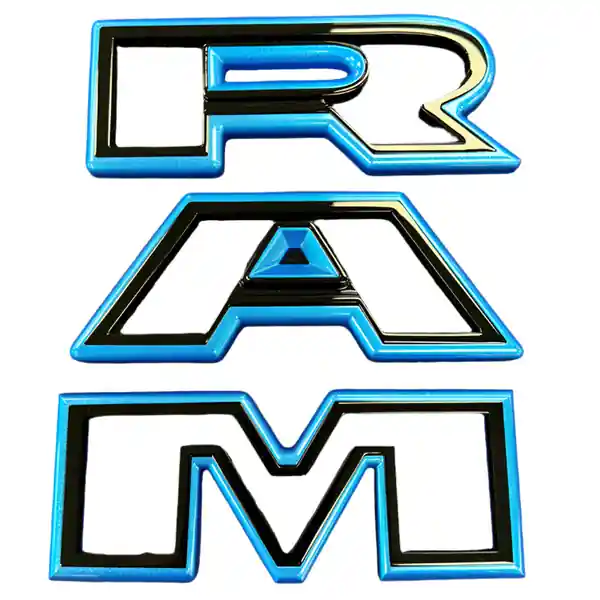 Color matched 3D RAM grille letters
