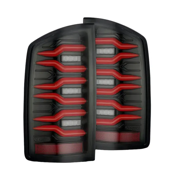AlphaRex 02-06 Dodge Ram1500 + 03-06 Dodge Ram2500/3500 Luxx-Series LED Tail Lights (Pair) Black/Red