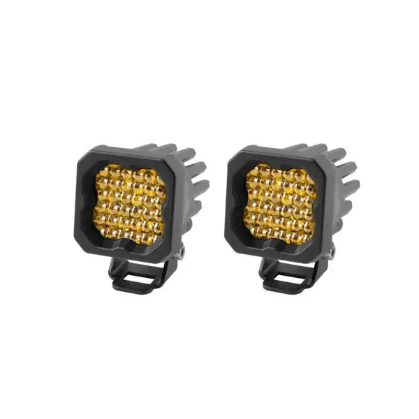 Diode Dynamics Stage Series C1 LED Pod Pro - Yellow Flood Standard ABL (Pair)