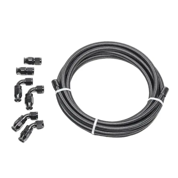Radium Engineering 6AN Universal PTFE Hose Kit - Black Carbon