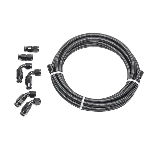 Radium Engineering 8AN Universal PTFE Hose Kit - Black Carbon