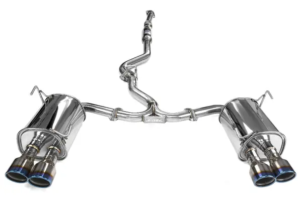 Invidia 15+ Subaru WRX/STI 4Dr Q300 Twin Outlet Rolled Titanium Burnt Quad Tip Cat-Back Exhaust