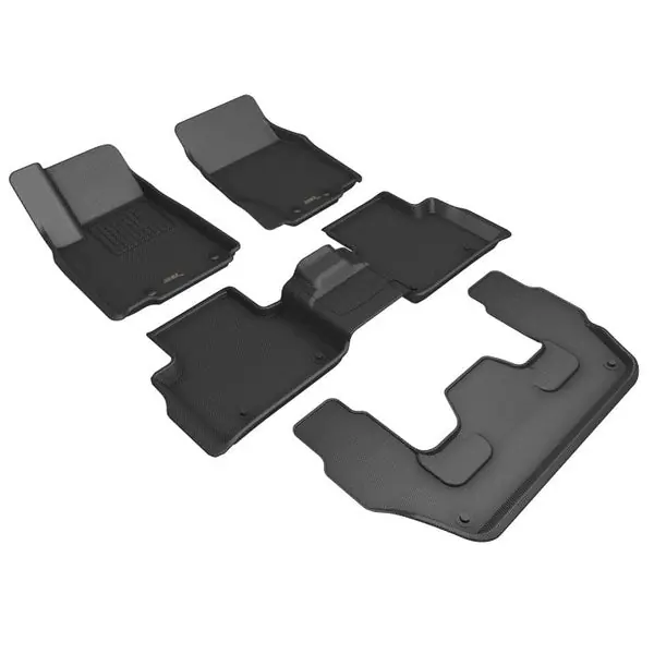 3D MAXpider 22-25 Jeep Grand Cherokee L 6-Seat w/ Rear Center Kagu 1st 2nd 3rd Row - Set (Black)