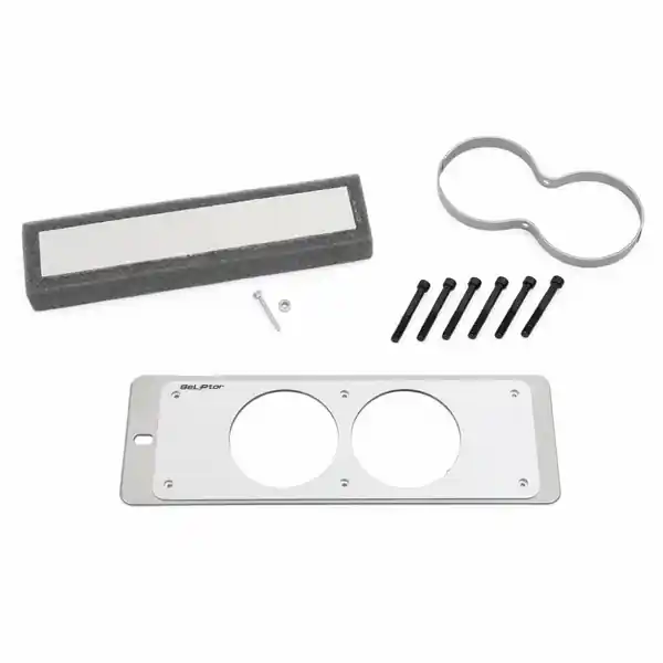 Autometer Mounting Solutions Gauge Mount Gauge Cage Dual 2-5/8in Silver 87-93 Ford Mustang