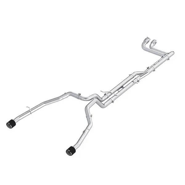 MBRP 2025 RAM RHO 3in Dual Split Rear Cat Back w/ Carbon Fiber Tips - T304