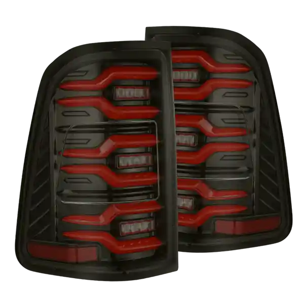 Alpharex 2025 Dodge Ram 1500 Luxx-Series LED Tail Lights - Black/Red