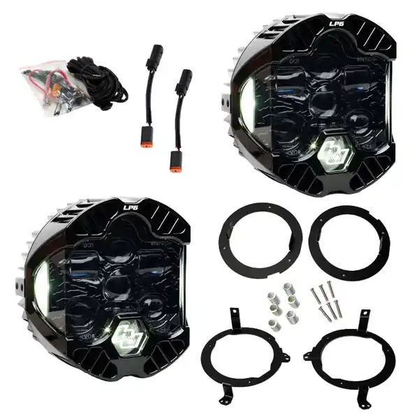 Baja Designs 18-25 Jeep Wrangler JL/20-25 Gladiator JT (w/Halogen) DOT LP6 LED Headlight Kit - Clear