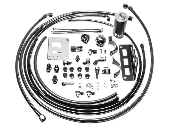 Radium Engineering 08-15 Cadillac CTS-V Fuel Hanger Plumbing Kit - Microglass Filter