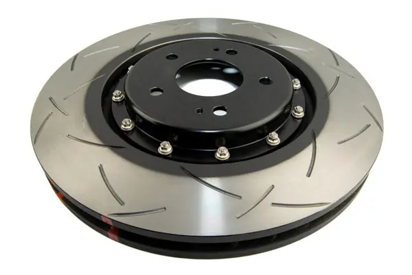 DBA 08+ EVO X Front Slotted 5000 Series 2 Piece Rotor Assembled w/ Black Hat