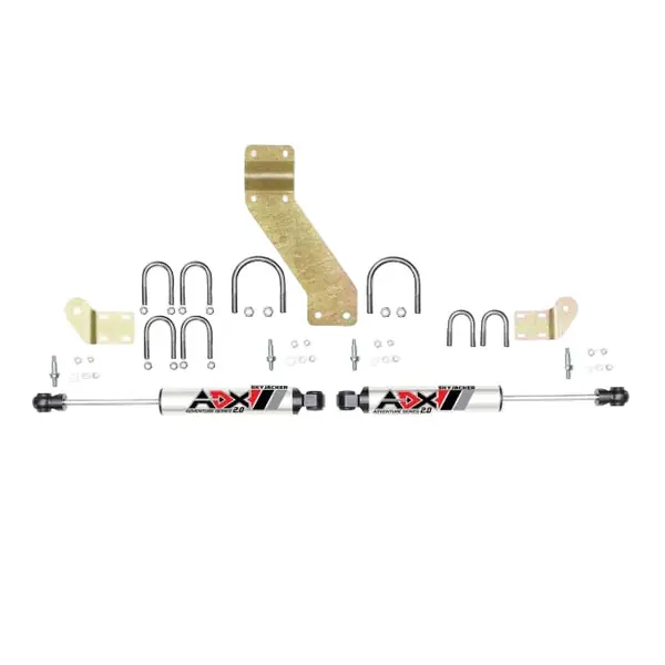 Skyjacker 66-77 Ford Bronco 4WD ADX 2.0 Dual Stabilizer Kit w/ CNC Machined Polished Alum. Cylinders