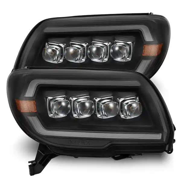AlphaRex 03-09 Toyota 4Runner NOVA LED Proj Headlights Black w/Activ Light/Seq Signal/SB DRL