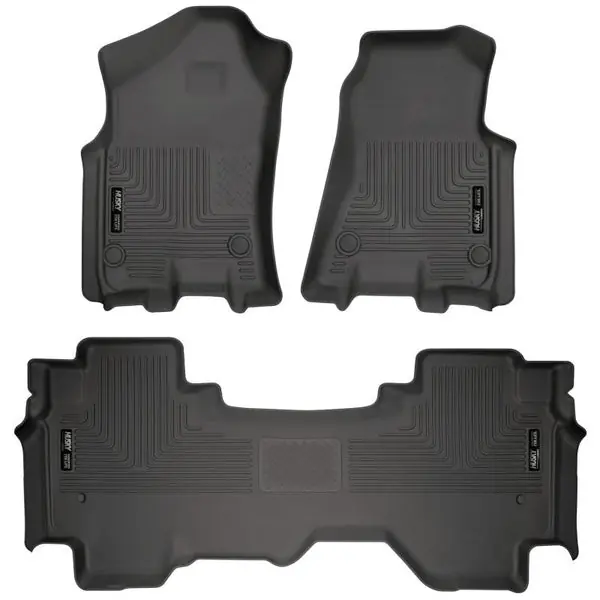 Husky Liners 19 Dodge Ram 1500 Quad Cab Weatherbeater Black Front & 2nd Seat Floor Liners