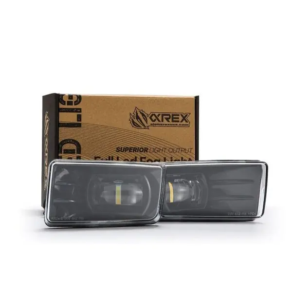 AlphaRex 07-13 Chevrolet Silverado/04-17 Tahoe DoubleTap Dual Color LED Proj Fog Lights - Wt/Ambr