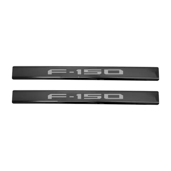 Putco 15-20 Ford F-150 - SuperCrew w/ F-150 Etchinng (4pcs) Black Platinum Door Sills
