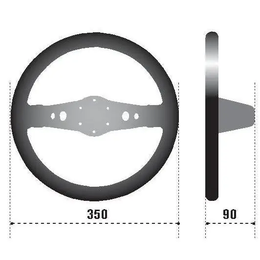 Sparco Steering Wheel 215 Suede Black