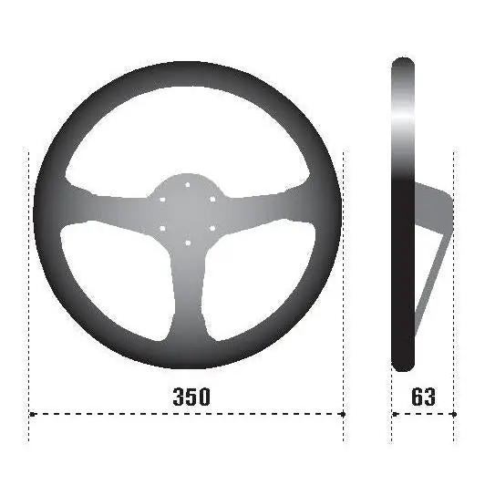 Sparco Steering Wheel 345 Leather Black