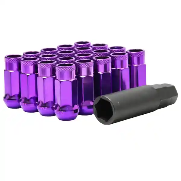 Wheel Mate Muteki SR48 Open End Locking Lug Nut Set of 4 - Purple 12x1.25 48mm