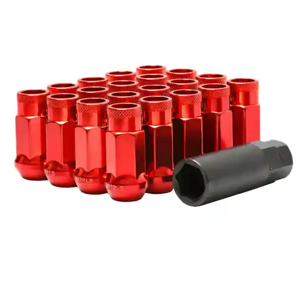 Wheel Mate Muteki SR48 Open End Locking Lug Nut Set of 4 - Red 12x1.25 48mm