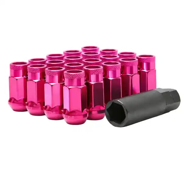Wheel Mate Muteki SR48 Open End Lug Nuts - Pink 12x1.50 48mm