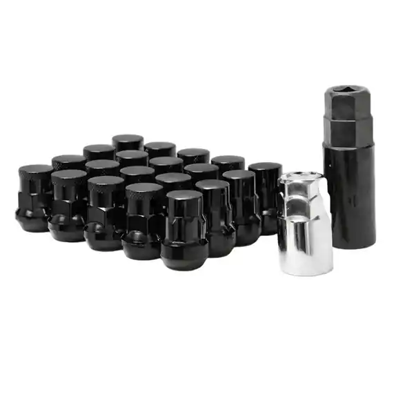 Wheel Mate Muteki SR35 Close End Lug Nuts w/ Lock Set - Black 12x1.50 35mm