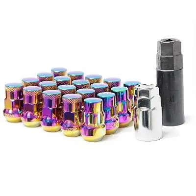 Wheel Mate Muteki SR35 Close End Lug Nuts w/ Lock Set - Purple 12x1.50 35mm