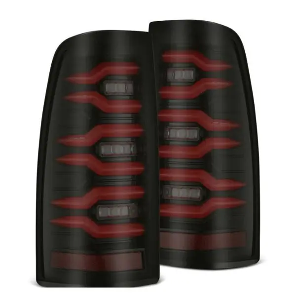 AlphaRex 99-06 Chevrolet Silverado/99-06 GMC Sierra LUXX-Series LED Tail Lights - Black/Red