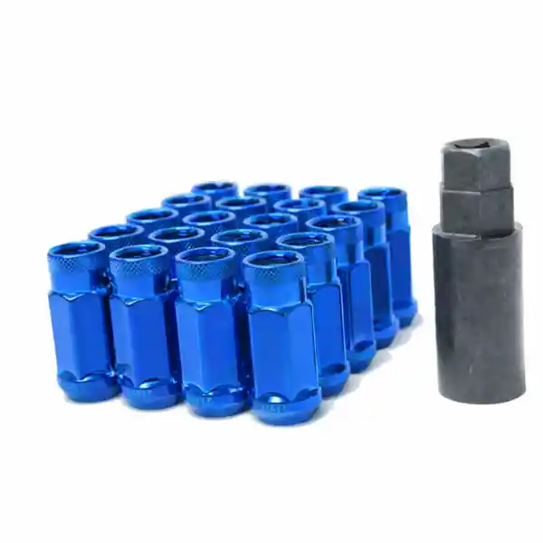 Wheel Mate Muteki SR48 Open End Locking Lug Nut Set of 4 - Blue 12x1.25 48mm