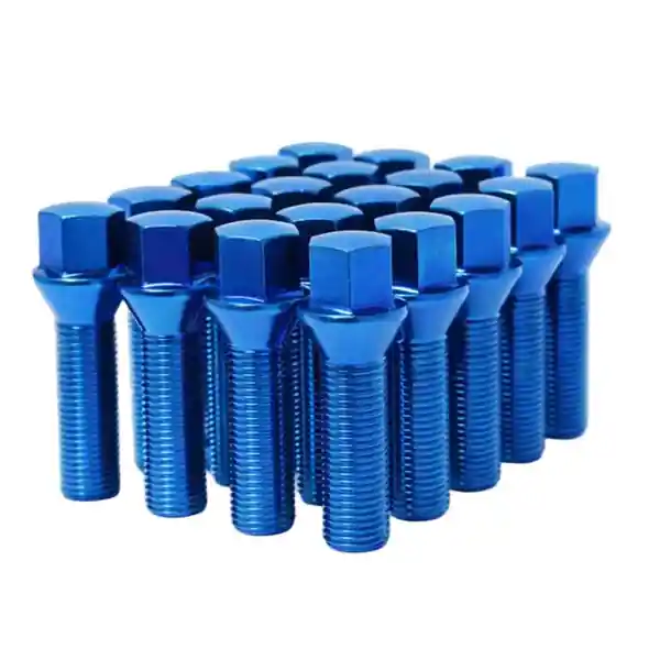 Wheel Mate Mevius Lug Bolt Set of 20 - Blue Neon 14x1.50 27mm Cone 60 DEG TAP