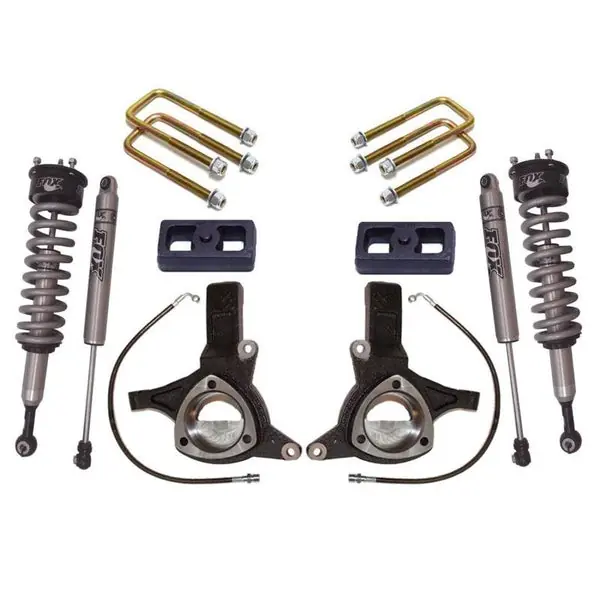 MaxTrac 07-16 GM C1500 2WD w/Cast Steel Susp. 6in/3in Spindle Lift Kit w/FOX Shocks