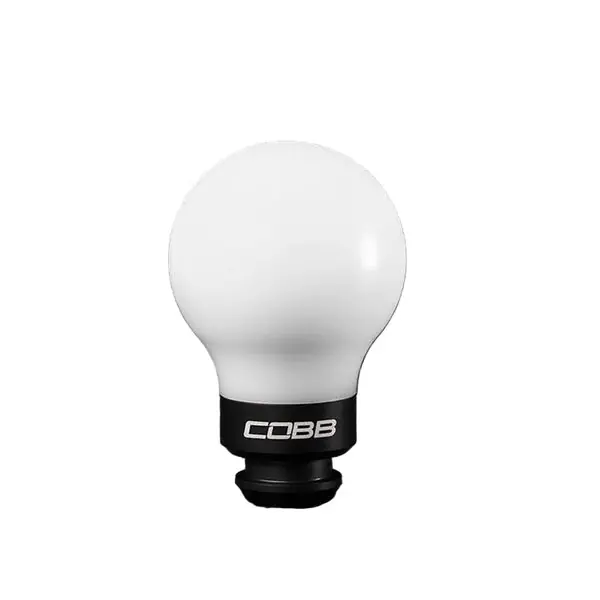Cobb Subaru 5-Speed COBB Knob - White Knob w/ Stealth Black