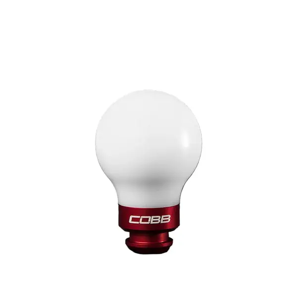 Cobb Subaru 5-Speed COBB Knob - White w/ Race Red